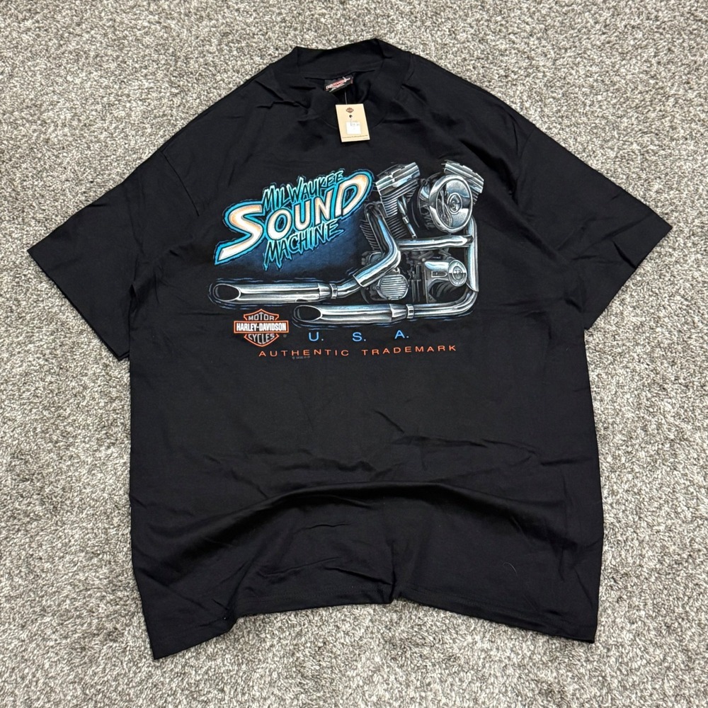 Vintage 1996 Harley Davidson Milwaukee Sound Machine T-Shirt Mens XL NWT USA